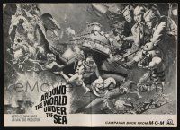 7x424 AROUND THE WORLD UNDER THE SEA pressbook '66 Lloyd Bridges, great scuba diving fantasy art!