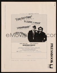 7x463 BLUES BROTHERS pressbook '80 John Belushi & Dan Aykroyd are on a mission from God!