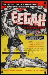 7x538 EEGAH pressbook '62 Richard Kiel as prehistoric giant crazy for ravishing teenage girl!