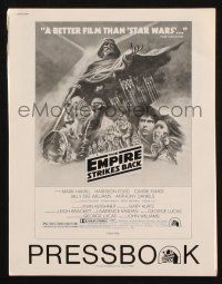 7x542 EMPIRE STRIKES BACK pressbook '80 George Lucas sci-fi classic, cool artwork by Tom Jung!