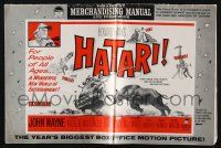 7x606 HATARI pressbook '62 John Wayne, Elsa Martinelli, Hardy Kruger, Howard Hawks, Africa!