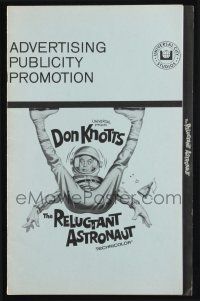 7x773 RELUCTANT ASTRONAUT pressbook '67 wacky Don Knotts in the maddest mixup in space history!