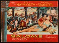 7x796 SALOME pressbook '53 art of sexy reclining Rita Hayworth romanced by Stewart Granger!