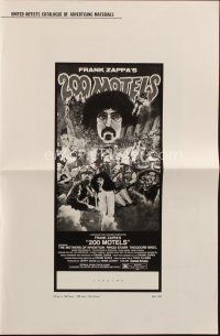 7x400 200 MOTELS pressbook '71 directed by Frank Zappa, rock 'n' roll, wild artwork!