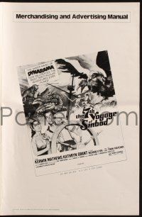 7x403 7th VOYAGE OF SINBAD pressbook R75 Kerwin Mathews, Ray Harryhausen fantasy classic!