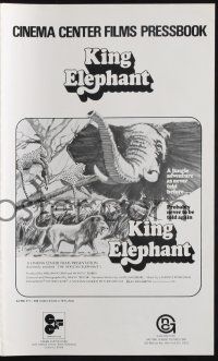 7x407 AFRICAN ELEPHANT pressbook '71 King Elephant, get to know the jungle before they pave it!