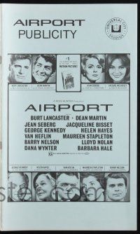 7x409 AIRPORT pressbook '70 Burt Lancaster, Dean Martin, Jacqueline Bisset, Jean Seberg & more!