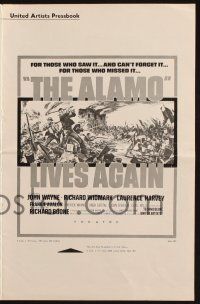 7x410 ALAMO pressbook R67 art of John Wayne & Richard Widmark in the War of Independence!