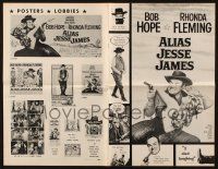 7x411 ALIAS JESSE JAMES pressbook '59 wacky outlaw Bob Hope & sexy Rhonda Fleming!