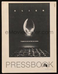7x412 ALIEN pressbook '79 Ridley Scott outer space sci-fi monster classic, cool hatching egg image!