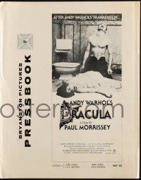 7x416 ANDY WARHOL'S DRACULA pressbook '74 Paul Morrissey, wild images of vampire Udo Kier!