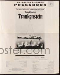 7x417 ANDY WARHOL'S FRANKENSTEIN pressbook '74 Joe Dallessandro, directed by Paul Morrissey!