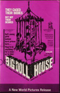 7x443 BIG DOLL HOUSE pressbook '71 artwork of Pam Grier whose body was caged, but not her desires!
