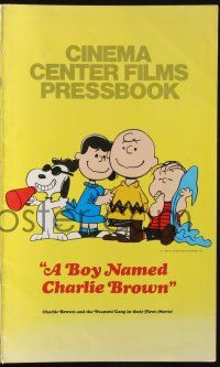 7x466 BOY NAMED CHARLIE BROWN pressbook '70 Snoopy & the Peanuts by Charles M. Schulz!