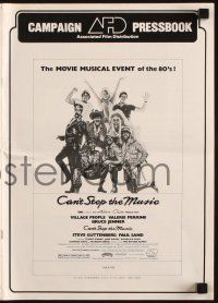 7x480 CAN'T STOP THE MUSIC pressbook '80 The Village People, Steve Guttenberg & Bruce Jenner!