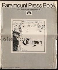 7x492 CHINATOWN pressbook '74 Jack Nicholson & Faye Dunaway, directed by Roman Polanski!