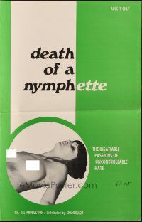 7x516 DEATH OF A NYMPHETTE pressbook '67 insatiable passions of uncontrollable hate, sexy images!