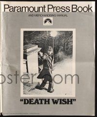 7x517 DEATH WISH pressbook '74 vigilante Charles Bronson is the judge, jury, and executioner!