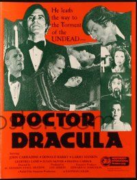 7x523 DOCTOR DRACULA pressbook '80 Al Adamson, John Carradine, torment of the undead!