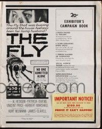 7x564 FLY pressbook '58 $100 to the 1st person who proves this movie can't happen!