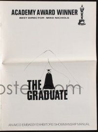7x594 GRADUATE pressbook R72 art of Dustin Hoffman & Anne Bancroft's sexy leg!