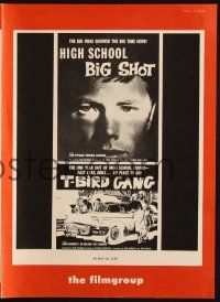 7x613 HIGH SCHOOL BIG SHOT/T-BIRD GANG pressbook '59 bad teens, hot rod racing, great images!
