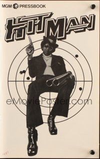 7x616 HIT MAN pressbook '73 Bernie Casey aims to please, classic blaxploitation image!