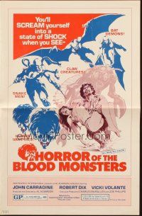 7x620 HORROR OF THE BLOOD MONSTERS pressbook '70 Al Adamson, Gray Morrow sci-fi artwork!
