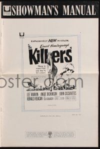 7x654 KILLERS pressbook '64 Don Siegel, Hemingway, Lee Marvin, sexy full-length Angie Dickinson!