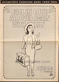 7x673 LILI pressbook R64 you'll fall in love with sexy young Leslie Caron, great art!