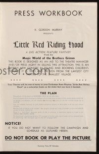 7x676 LITTLE RED RIDING HOOD pressbook '63 the magic world of the Brothers Grimm!