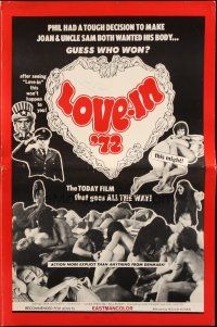 7x689 LOVE-IN '72 pressbook '72 William Mishkin, the today film that goes all the way!
