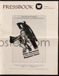 7x695 MAGNUM FORCE pressbook '73 Clint Eastwood is Dirty Harry pointing his huge gun!