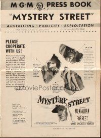7x722 MYSTERY STREET pressbook '50 John Sturges, Ricardo Montalban, great sexy film noir art!