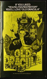 7x735 OLD DRACULA pressbook '75 Vampira, David Niven as the Count, Clive Donner, wacky horror art!