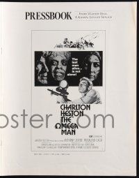 7x736 OMEGA MAN pressbook '71 Charlton Heston is the last man alive, and he's not alone!