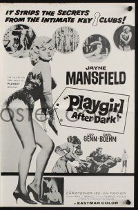 7x755 PLAYGIRL AFTER DARK pressbook '62 full-length sexy exotic dancer Jayne Mansfield!