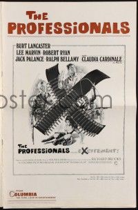 7x763 PROFESSIONALS pressbook '66 art of Burt Lancaster, Lee Marvin & sexy Claudia Cardinale!