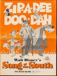 7x831 SONG OF THE SOUTH pressbook R72 Walt Disney, Uncle Remus, Br'er Rabbit & Br'er Bear!