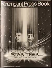 7x836 STAR TREK pressbook '80 cool art of William Shatner & Leonard Nimoy by Bob Peak!