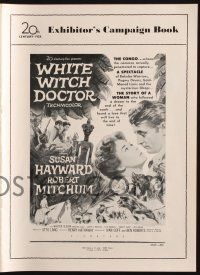 7x898 WHITE WITCH DOCTOR pressbook '53 art of Susan Hayward & Robert Mitchum in African jungle!