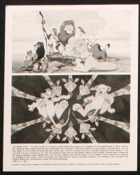 7x313 LION KING presskit w/ 5 stills '94 classic Disney, cool Alvin art of Mufasa in sky!
