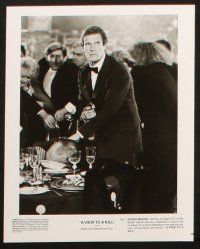7x388 VIEW TO A KILL presskit w/ 5 stills '85 Roger Moore as James Bond, Grace Jones, Walken!