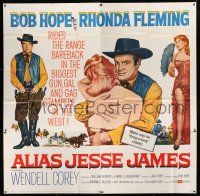 7y007 ALIAS JESSE JAMES 6sh '59 full-length wacky outlaw Bob Hope & sexy Rhonda Fleming!