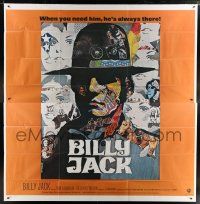 7y018 BILLY JACK int'l 6sh '71 best completely different art of Tom Laughlin by Ermanno Iaia!