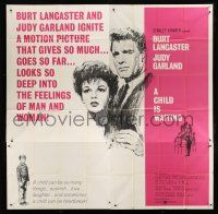 7y029 CHILD IS WAITING 6sh '63 Howard Terpning art of Burt Lancaster & Judy Garland!