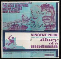 7y039 DIARY OF A MADMAN 6sh '63 Vincent Price in his most chilling portrayal of evil!