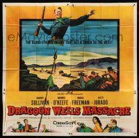 7y040 DRAGOON WELLS MASSACRE 6sh '57 the blood-stained infamy that set a torch to the West!