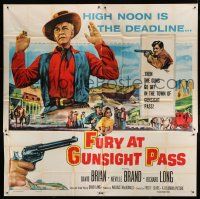 7y048 FURY AT GUNSIGHT PASS 6sh '56 high noon is the deadline, then guns go off in the town!