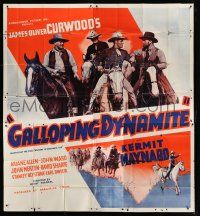 7y049 GALLOPING DYNAMITE 6sh '37 Kermit Maynard & cowboys on horses, James Oliver Curwood